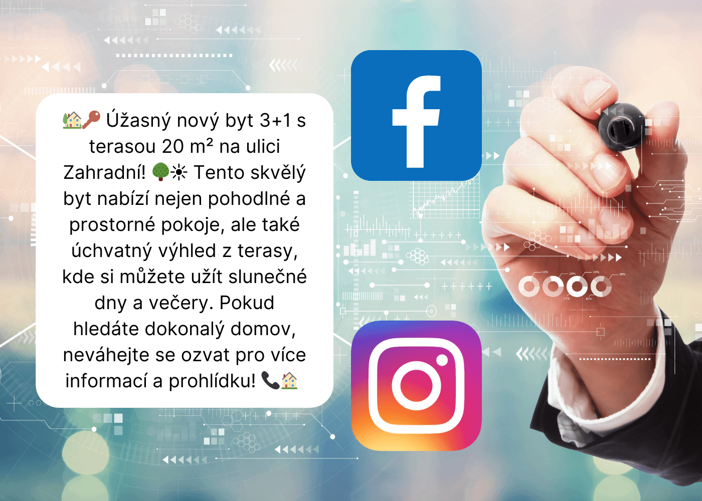 Příspěvky na Facebook a Instagram jednoduše